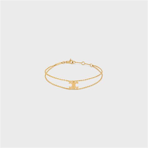 celine gold bracelet u|Celine triomphe bracelet.